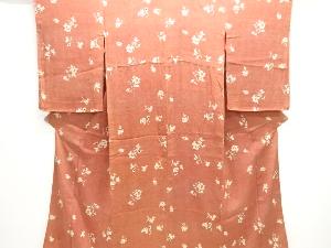 アンティーク　錦紗花模様着物